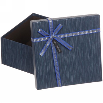 Коробка подарочная "Страсть" , цвет синий, 19*19*9,5 см
