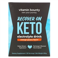 Vitamin Bounty, Recover On Keto, Electrolyte Drink, Orange Guava Flavor, 201 g