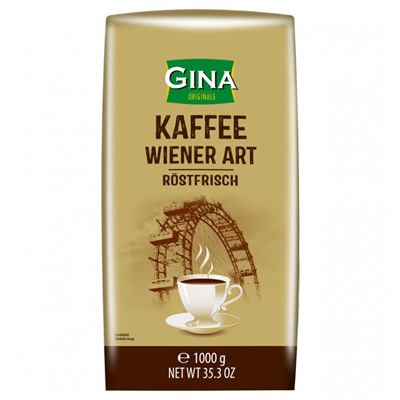 Венский кофе в зернах Gina Kaffee Wiener Art  1 кг