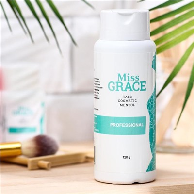 Тальк косметический Miss Grace Professional для депиляции с ментолом, 120 г