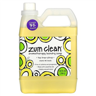 Indigo Wild, Zum Clean, ароматерапевтическое хозяйственное мыло, чайное дерево и цитрус, 0,94 л (32 жидких унции)