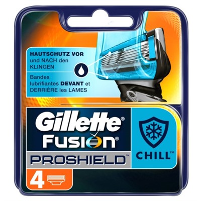 Кассеты для бритья Gillette Fusion ProShield (Джилет), 4 шт