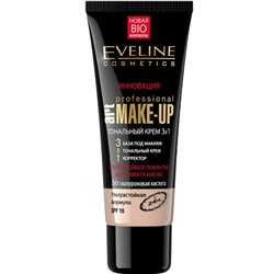 Тональный крем 3 в 1 Eveline Art Make-Up Prof, светло-бежевый, 30 мл