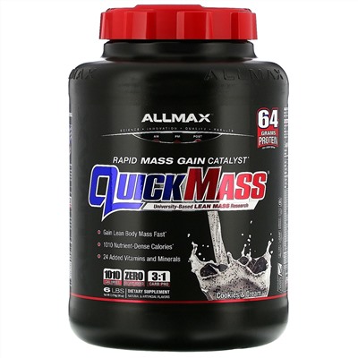 ALLMAX Nutrition, Quick Mass, катализатор быстрого набора массы, со вкусом печенья и сливок, 2,72 кг (6 фунтов)