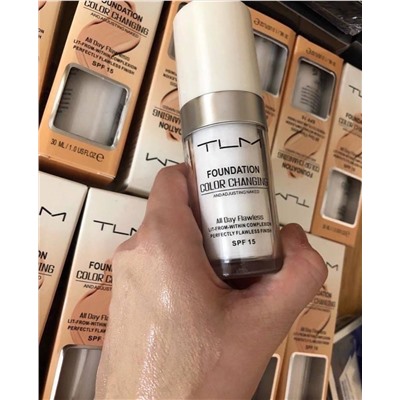 TLM Тональный флюид Foundation Color Changing, SPF 15, 30 мл