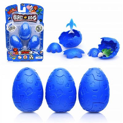 B663-B3C син Игрушка-сюрприз "Морские животные" в яйце (растущее животное)