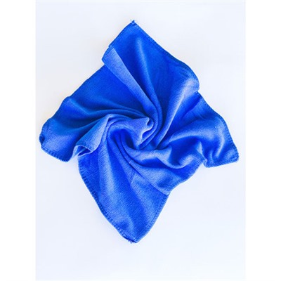 Салфетка из микрофибры (без упаковки), цвет синий, 35х35 см