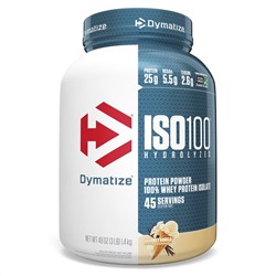 Dymatize Nutrition, ISO100 Hydrolyzed, 100 % изолят сывороточного белка, со вкусом ванили для гурманов, 1,4 кг (3 фунта)