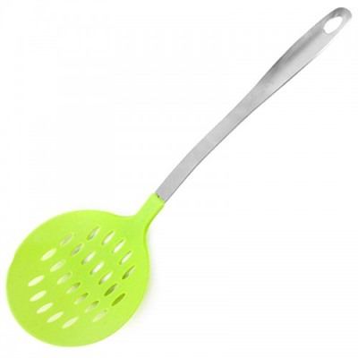 Шумовка пластиковая для тефлоновой посуды Оливия, нержавеющая ручка с пластиковой вставкой, 38 см