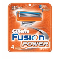 Сменные кассеты Gillette Fusion Power, 4 шт.