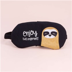 Маска для сна "Enjoy Sloth", black