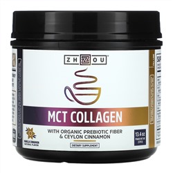 Zhou Nutrition, MCT Collagen, Vanilla Cinnamon, 13.4 oz (379 g)