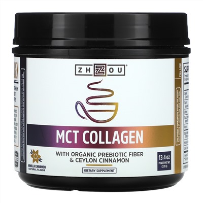 Zhou Nutrition, MCT Collagen, Vanilla Cinnamon, 13.4 oz (379 g)