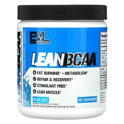 EVLution Nutrition, LEAN BCAA, Blue Raz, 8.36 oz (237 g)