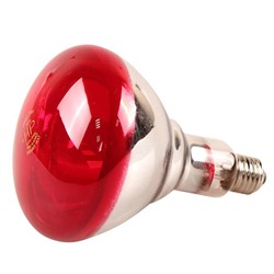 Лампа инфракрасная, 150 Bт, E27, R125, закалённое стекло, красная, JK Lighting