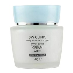 3W Clinic Крем для лица осветляющий с растительными экстрактами / Excellent White Cream, 50 мл