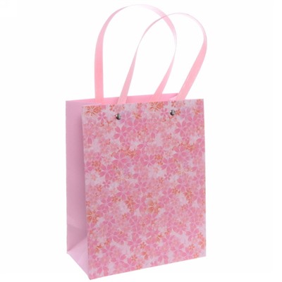 Пакет подарочный "Розовая нежность" 23х18х10 см, микс