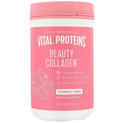 Vital Proteins, Beauty Collagen, клубника и лимон, 271 г (9,6 унции)