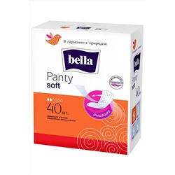 Bella, Женские ежедневные прокладки bella panty soft 40 шт. Bella