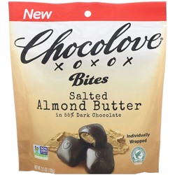 Chocolove, Bites, Salted Almond Butter in 55% Dark Chocolate, 3.5 oz (100 g)