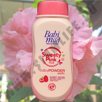 Детская присыпка Babi Mild Sweety Pink Plus Baby Powder 50 мл.