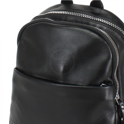 Сумка женская натуральная кожа GU 1201-6610, (рюкзак) 2отд, 2внеш, 5внут/карм, черный 233065