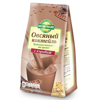 Коктейль овсяный от Nature Grains кэроб 300гр