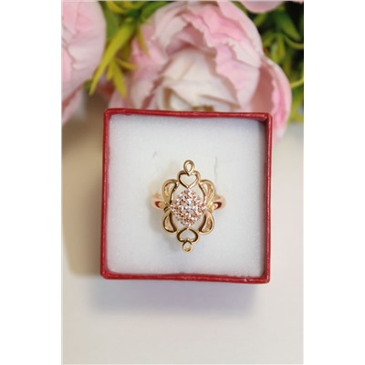 Кольцо из Дубайского золота "Таинство любви"
