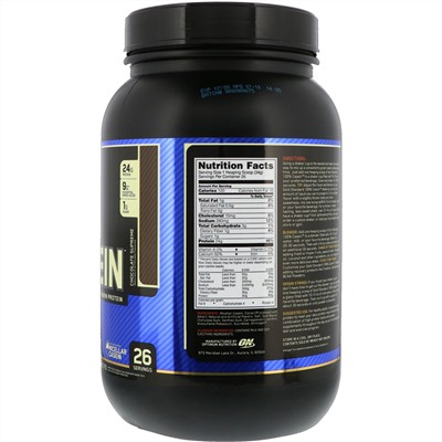 Optimum Nutrition, Gold Standard 100% Casein, казеин со вкусом превосходного шоколада, 909 г (2 фунта)