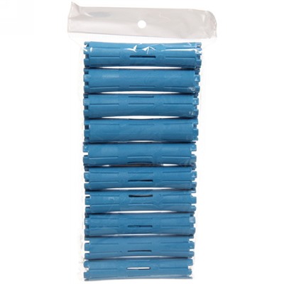 Бигуди пластмассовые-коклюшки 10шт "Styling", микс 6 цветов, d=1,8см (прозрачный пакет с подвесом), без резинки