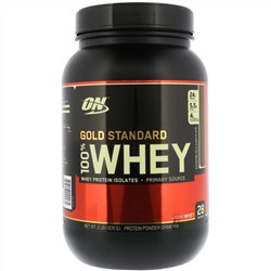 Optimum Nutrition, Gold Standard, 100% Whey, с насыщенным вкусом молочного шоколада, 909 г (2 фунта)