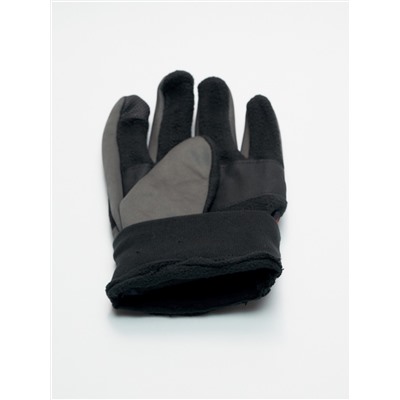 Перчатки спортивные мужские демисезонные темно-серого цвета 611TC