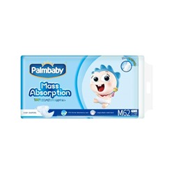 Подгузники Palmbaby M (6-11 кг), по японской технологии, 62 шт