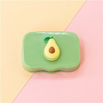 Контейнер для линз "Horizontal avocado", green