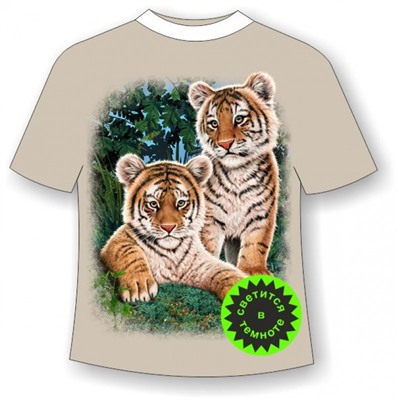Детская футболка с тигрятами сафари 865 (B)