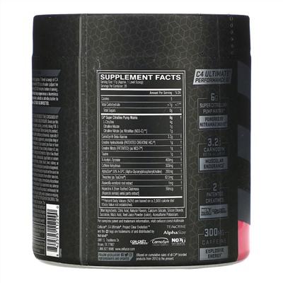 Cellucor, C4 Ultimate Pre-Workout Performance, Strawberry Watermelon, 11.99 oz (340 g)