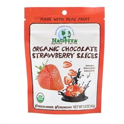 Natierra, Organic Freeze-Dried, Chocolate Strawberry Slices, 1.5 oz (43 g)