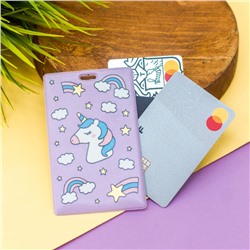 Держатель для карт "Unicorn head purple" (6,5 х 10,4 см)