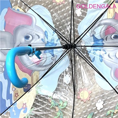 Зонт детский прозрачный с 3D рисунком п/автомат. Арт 276/3