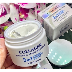 Увлажняющий крем для лица с коллагеном 3in1 Enough collagen whitening moisture cream 50g