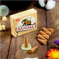 Благовония HEM "Сандал. Sandalo",  10 конусов в упаковке