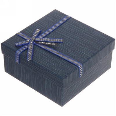 Коробка подарочная "Страсть" , цвет синий, 17*17*8 см