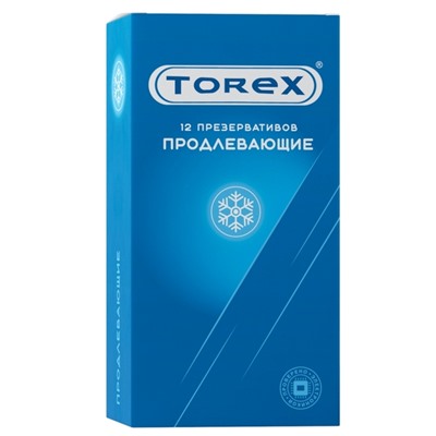 Презервативы TOREX латексные продлевающие с бензокаином гладкие (12 шт/уп)