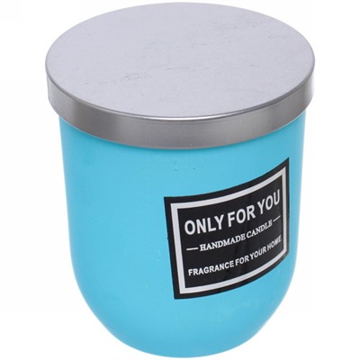 Свеча "Only For You-Roshel" 7*8см в подсвечнике, в подарочной коробке, цвет голубой X014