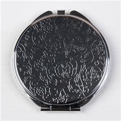 Зеркало складное металлическое круглое, без увеличения, цвет серебряный, d6 см