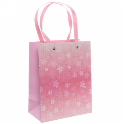 Пакет подарочный "Розовая нежность" 23х18х10 см, микс
