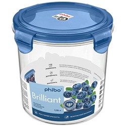 Контейнер для продуктов 1,15л круглый "BRILLIANT" синий