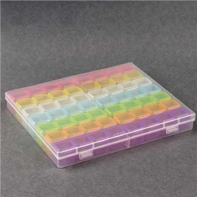 Контейнер для декора, 14 блоков, 4 ячейки, 21 × 17,5 × 2,7 см, цвет разноцветный