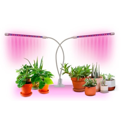 Светильник для растений на прищепке, с пультом и таймером, 20 Вт, белый  корпус