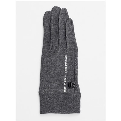 Спортивные перчатки демисезонные женские серого цвета 644Sr